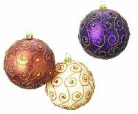 Jewelled Swirl Baubles (sold separately) - Aubergine