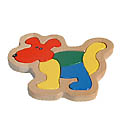 13cm high. Ideal for small hands. Hours of fun with this cute dog