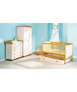 Consists of cot bed with fully adjustable base wit