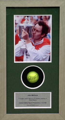 Unbranded John McEnroe signed and framed limited edition presentation