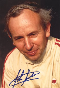 John Surtees Race Overalls Signed Photo