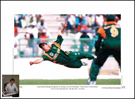 Unbranded Jonty Rhodes signed limited edition print