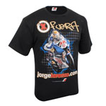 This Jorge Lorenzo bike T-shirt features a large MotoGP print of Lorenzo riding the Fiat Yamaha on t