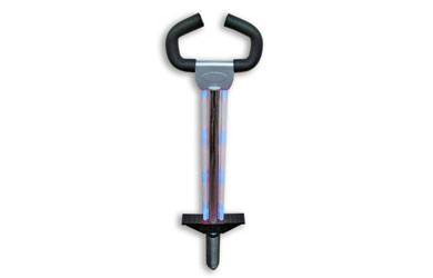 Flashing light-up pogo stick with powerful spring!