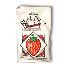 Unbranded Just Wholefoods Jelly Crystals - Strawberry - 85g