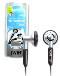 A High Performance Digital Stereo Earphone from Jwin ,with In-Line Volume Control
