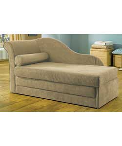 Great looking yet simple, this compact foam fold-out sofabed, complete with accent cushion, is ideal