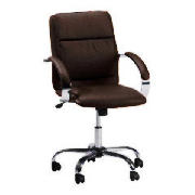 The Kendal home office chair is a sleek executive design in a chocolate brown colour.  This swivel c