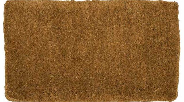 100% natural coir fibre doormat with low profile. made in a traditional way in India. suitable for indoor use or outdoors in a sheltered location Hand made. 100% coir. Do not wash. Size L75. W45cm. (Barcode EAN=5012679057303)