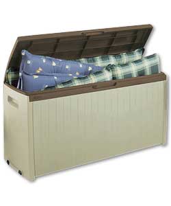 Stylish and practical outdoor storage box, ideal for cushions and toy tidy up.All weather