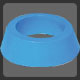 Durable plastic kicking tee. Medium size, blue