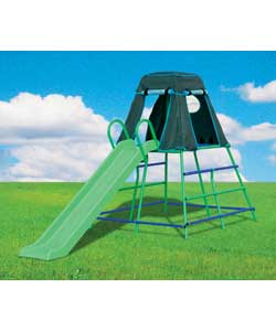 Durable multiplay unit allows kids to play with full of fun.Contains 6.5 ft straight slide.Waterproo