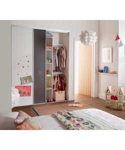 Unbranded Kids Chalkboard Magnetic Sliding Wardrobe Door