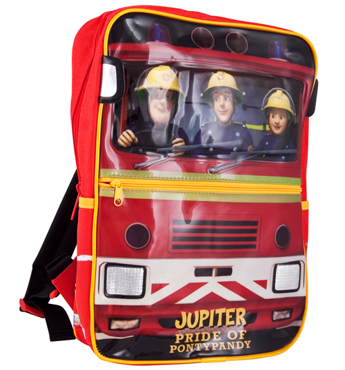 Unbranded Kids Fireman Sam Fire Engine Shaped Backpack