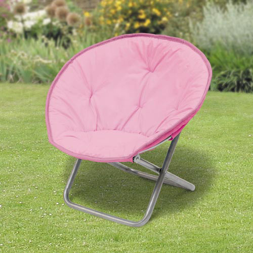 Kids love these super comfortable moon chairs in Blue and Pink colours. Dimensions in mm: Diameter 4