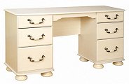 Majestic pieces with a hand washed cream finish, elegant handles and turned feet are reminiscent of