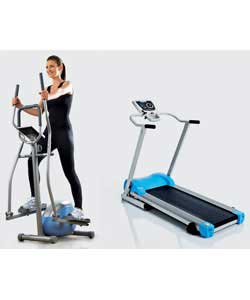 Treadmill.Model number KG-W10301. Mains powered. Speed 08 - 12km/h. Elevation: 3 triangle block. Ele