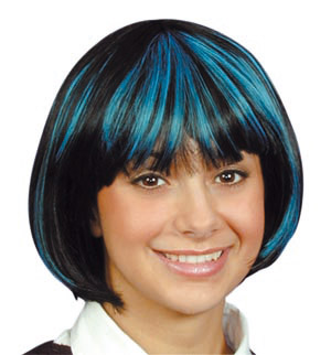 Unbranded Kirsty wig, black/blue