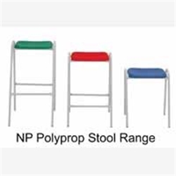 KM Furniture Polypropylene StoolHardwearing stool with a powder coated steel frame and washable