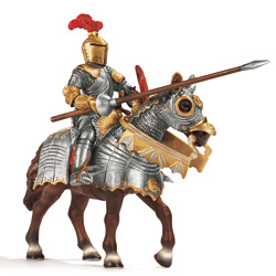 Unbranded Knight with Lance on Horse