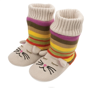 Unbranded Knitted Bootie Cat Slippers