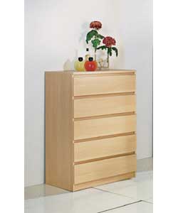 Kolari 5-Drawer Chest - Beech