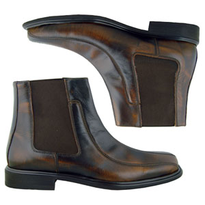 An ultra fashionable Chelsea style boot from Jones Bootmaker, complete with new feature leather two 