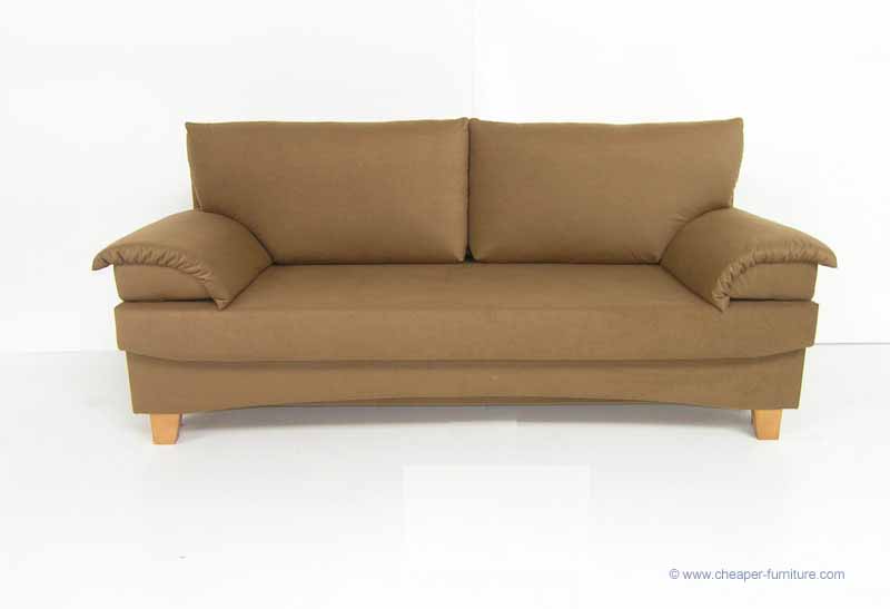 2 seater sofa with sleep function and storage space for bedding.  Available in brown, beige and