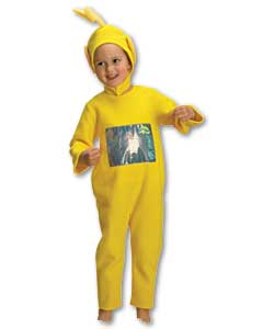Teletubbies La La playsuit and hood with ears and antenna. For ages 3 to 5 years.Height 104cm