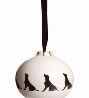 Unbranded Labrador Silhouette Christmas Bauble 4478