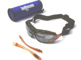 Ladgecom Orange Sports Sunglasses and Goggles with Strap and Bag