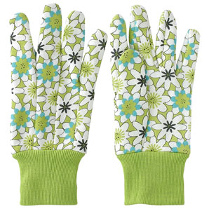 Ladies Cotton Gardening Gloves- Flower