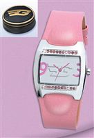 Ladies Golddigga Pink Strap Glamour Watch