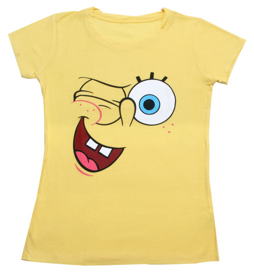 Perfect for any SpongeBob fan, this gorgeously kitsch ladies T-Shirt features a print of that super 
