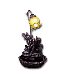 Lamp and Water Fountain Lovers Figurine