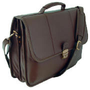 The Landor international traveller front flap leather folio is spacious with 3 organiser sections of