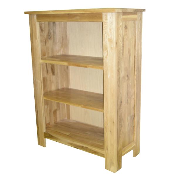Unbranded Lansdown Oak Narrow Low Bookcase with 2 shelves