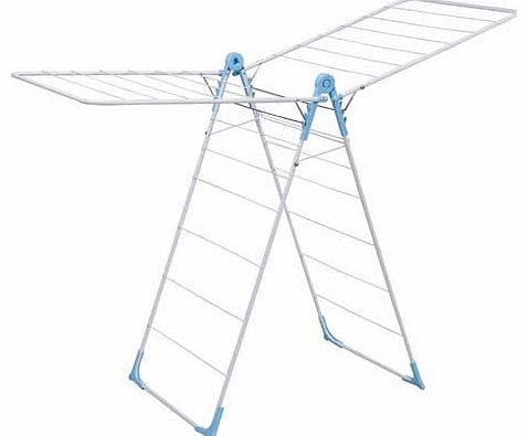 Easily air your clean washing with this cross wing clothes airer. With a total drying space of 14 metres. dry a whole wash load of clean clothes if the weather seems too unpredicatable to use the washing line outside! Total drying space 14m. Drying c