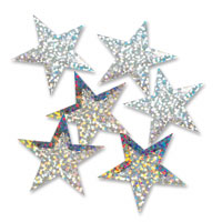 Large holographic star confetti is perfect for sca
