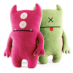 Unbranded Large Uglydoll Bop n Beep (pink and green)