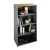 Largo Bookcase with 18mm solid backs and sides in granite effect. W800mm x D470mm x H1440mm