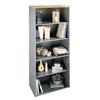 Largo Bookcase with 18mm solid backs and sides in granite effect. W800mm x D470mm x H1790mm