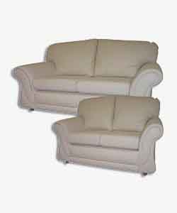 Comprises large sofa and regular sofa. An attracti
