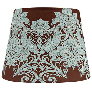 Laurence Llewelyn Bowen Damask Lampshade- 25cm- Chocolate