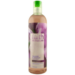 Lavender and geranium shampoo is naturally antiseptic and restorative, helping to balance sebum (oil