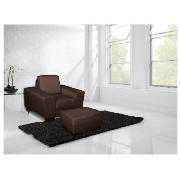 Unbranded Lawson Leather Armchair, Brown