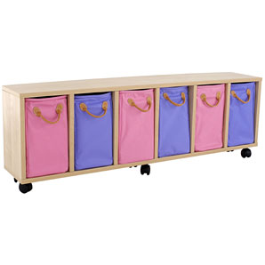 Lazzari Cabinet- Six-Drawer- Pink/Purple