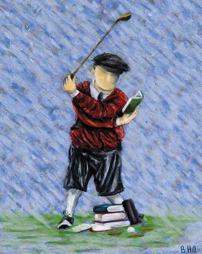 Unbranded Learning by the Book Limited Edition Golf Print