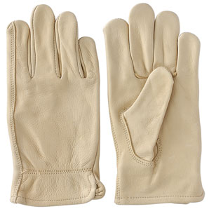 Specially made for John Lewis, a pair of heavy duty leather gloves, tough enough for any gardening