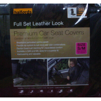 Leather Look Black Seat Cover